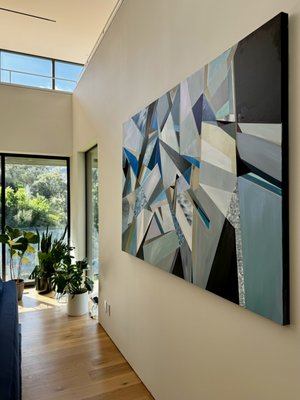 Artwork for modern home - Ten custom paintings made to color match this beautiful new home in the Hollywood hills Artwork for modern home - Ten custom paintings made to color match this beautiful new home in the Hollywood hills