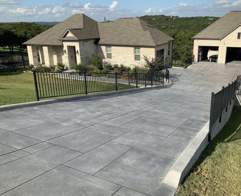 Driveway & Restoration & Resurfacing - Beautiful Custom Driveway Resurfacing will give a home a wonderful makeover.