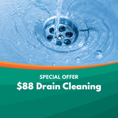 Drain Cleaning - $88.00 for any 1 drain cleaning in your home*
*Accessible cleanout required, one drain only. Limitations and restrictions apply. Drain Cleaning - $88.00 for any 1 drain cleaning in your home*
*Accessible cleanout required, one drain only. Limitations and restrictions apply.