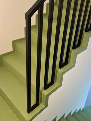 Green Microcement Stairway - This staircase was finished using a vibrant green microcement, combining modern texture with bold color. The seamless surface provides a durable, non-slip finish while adding a distinctive architectural statement to the space. Ideal for contemporary interiors seeking both style and functionality. Green Microcement Stairway - This staircase was finished using a vibrant green microcement, combining modern texture with bold color. The seamless surface provides a durable, non-slip finish while adding a distinctive architectural statement to the space. Ideal for contemporary interiors seeking both style and functionality.