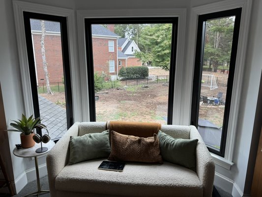 Black Interior/Exterior - These homeowners upgraded their old windows with sleek black replacement windows, and the transformation completely changed the look of the house—inside and out.

Beyond the updated appearance, new windows can improve energy efficiency, comfort, operation, and overall curb appeal. From traditional double-hungs to large picture windows and custom shapes, we help homeowners find the right style for their home.