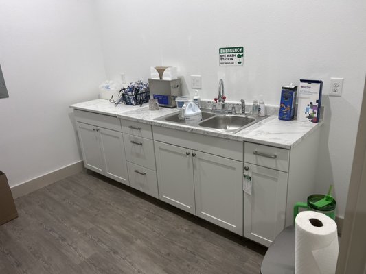 Office Cabinets 2026 - This office was a new build with no flooring, cabinets, or countertops. Refined Restoration Helped this Dentist office become beautiful!
