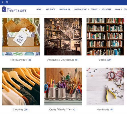 Online Shopping Now Available! - MCC Thrift & Gift is a unique and community centred shop. Shop online or in-store today! Online Shopping Now Available! - MCC Thrift & Gift is a unique and community centred shop. Shop online or in-store today!