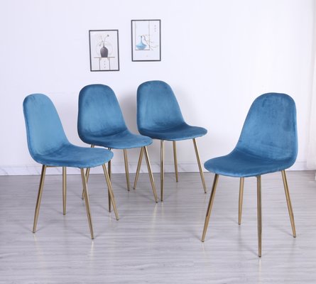 Blue Velvet Dining Chairs - They are brand new, in the box
- Set of 4 velvet dining chairs
- Ergonomic and soft velvet seat
- Gold chrome legs with luxury look
- Very easy to assemble
Dimensions:
34” H x 17” W x 17” D
Seat height: 18"
Either you pick it up or I can deliver for an extra fee. Blue Velvet Dining Chairs - They are brand new, in the box
- Set of 4 velvet dining chairs
- Ergonomic and soft velvet seat
- Gold chrome legs with luxury look
- Very easy to assemble
Dimensions:
34” H x 17” W x 17” D
Seat height: 18"
Either you pick it up or I can deliver for an extra fee.