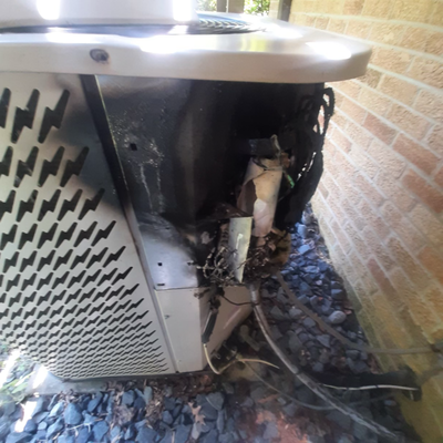 System Fire - Recently, we encountered a situation where an HVAC system caught fire and caused significant damage due to lack of preventative maintenance, repairs, and upkeep. To avoid such dangerous and costly incidents, it is crucial to stay on top of your HVAC system’s maintenance needs.
Regular check-ups and timely repairs can prevent small issues from turning into major hazards. Don’t let this happen to you—contact B&E Heating & Air Conditioning today to schedule your preventative maintenance and ensure your system is running safely and efficiently. System Fire - Recently, we encountered a situation where an HVAC system caught fire and caused significant damage due to lack of preventative maintenance, repairs, and upkeep. To avoid such dangerous and costly incidents, it is crucial to stay on top of your HVAC system’s maintenance needs.
Regular check-ups and timely repairs can prevent small issues from turning into major hazards. Don’t let this happen to you—contact B&E Heating & Air Conditioning today to schedule your preventative maintenance and ensure your system is running safely and efficiently.