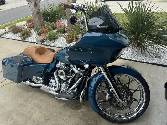 Bike detailing - Exterior washed and waxed. Chrome polished Bike detailing - Exterior washed and waxed. Chrome polished