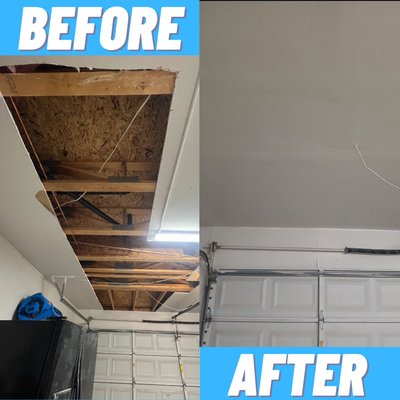 Total Drywall Restoration: From Ceiling Gaps to Bathroom Patches. - Plumbing repairs often leave behind a "disaster zone" in your drywall. For this Las Vegas project, we tackled two major areas: a large structural cutout in the garage ceiling and a delicate repair behind a bathroom fixture.
Our team didn't just "patch" the holes; we ensured structural stability in the garage and a seamless, moisture-resistant finish in the bathroom. We specialize in matching existing wall textures so perfectly that you won’t even remember where the damage was. Professional, clean, and fast—making your home whole again. Total Drywall Restoration: From Ceiling Gaps to Bathroom Patches. - Plumbing repairs often leave behind a "disaster zone" in your drywall. For this Las Vegas project, we tackled two major areas: a large structural cutout in the garage ceiling and a delicate repair behind a bathroom fixture.
Our team didn't just "patch" the holes; we ensured structural stability in the garage and a seamless, moisture-resistant finish in the bathroom. We specialize in matching existing wall textures so perfectly that you won’t even remember where the damage was. Professional, clean, and fast—making your home whole again.
