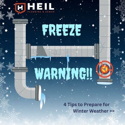 It's going to get cold tonight, Maryland!!! Don't Let Your Pipes Freeze! - It's going to get cold tonight, Maryland!!! Don't Let Your Pipes Freeze! Shut Off Your Outside Faucet. Be sure to disconnect your hose from your outside faucet. Shut off the valve to the outside hose bib/drain. Check Your Water Heater. Make sure your water heater is in good working order. Figure out the age of the water heater, and look for leaks. Keep Your Heat On. Even if you are leaving your house for vacation, keep your thermostat set to at least 50-60 degrees Fahrenheit. Keep Your Pipes Insulated. Pipes in attics, near outside walls, and in crawl spaces are especially vulnerable to freezing. Open your cabinets. Call Heil Plumbing if You Need Help! Your safety is our top priority. Don't get left in the cold. Call today to schedule 240-451-1952 It's going to get cold tonight, Maryland!!! Don't Let Your Pipes Freeze! - It's going to get cold tonight, Maryland!!! Don't Let Your Pipes Freeze! Shut Off Your Outside Faucet. Be sure to disconnect your hose from your outside faucet. Shut off the valve to the outside hose bib/drain. Check Your Water Heater. Make sure your water heater is in good working order. Figure out the age of the water heater, and look for leaks. Keep Your Heat On. Even if you are leaving your house for vacation, keep your thermostat set to at least 50-60 degrees Fahrenheit. Keep Your Pipes Insulated. Pipes in attics, near outside walls, and in crawl spaces are especially vulnerable to freezing. Open your cabinets. Call Heil Plumbing if You Need Help! Your safety is our top priority. Don't get left in the cold. Call today to schedule 240-451-1952