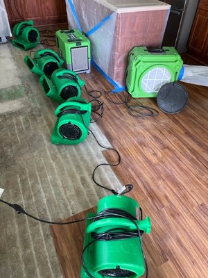 Water damage restoration - Customer noticed flooring lifting/curling and gave us a call. We detected moisture underneath the flooring and dried it. Water damage restoration - Customer noticed flooring lifting/curling and gave us a call. We detected moisture underneath the flooring and dried it.