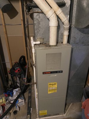 Furnace installation - The old furnace had a crack in the heat exchanger and needed to be replaced as soon as possible to ensure the customer and his family was safe. We were able to get the new furnace in in about four hours with an upgrade on an efficiency and a higher BTU which saves the customer money and add some security knowing that everything is safe and operating properly  Furnace installation - The old furnace had a crack in the heat exchanger and needed to be replaced as soon as possible to ensure the customer and his family was safe. We were able to get the new furnace in in about four hours with an upgrade on an efficiency and a higher BTU which saves the customer money and add some security knowing that everything is safe and operating properly 