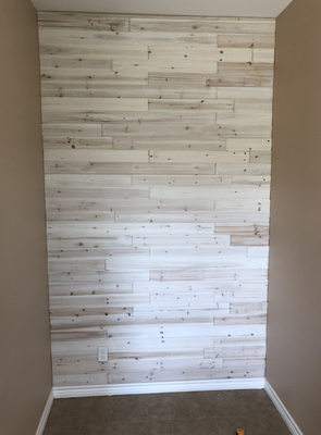 Wood Accent Wall & Room - Are you ready to create a visually appealing focal point in your room? add warmth, texture, and a touch of natural beauty to your home. Call today for a free quote!