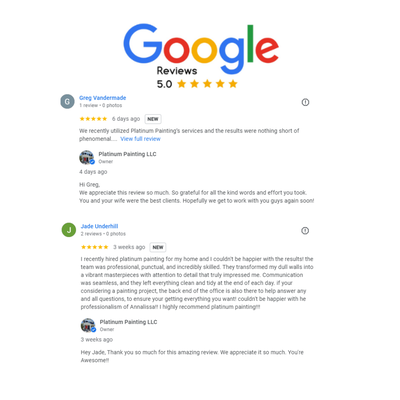 Buisness Google Reviews - Our google reviews from our amazing clients or business partner's.