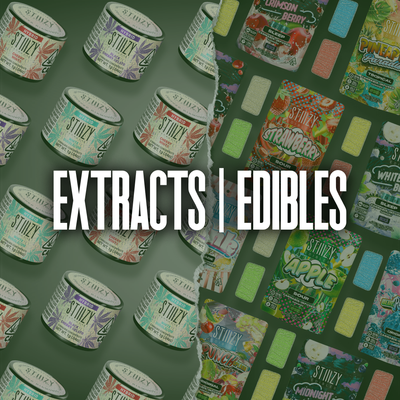 Extract | Edibles - Pick up your favorite extract/edible in store or get it delivered by clicking the button below!Pure extracts and yummy edibles, crafted for exceptional potency and flavor. Extract | Edibles - Pick up your favorite extract/edible in store or get it delivered by clicking the button below!Pure extracts and yummy edibles, crafted for exceptional potency and flavor.