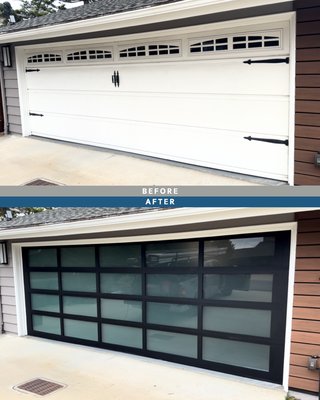 Before and After Installation - Before and after of garage door installation! Check out our most recent projects here!