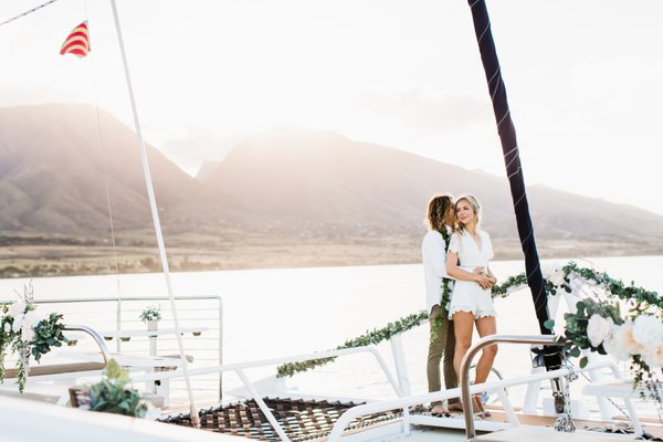 PRIVATE CHARTERS - In addition to offering first-class sailing and snorkeling excursions we also are a premier venue for a private event: Weddings, Elopements, Birthdays, Corporate Groups... our luxury sailing catamarans offer an intimate setting with Maui's most gorgeous backdrop. Email us at groups@sailtrilogy.com for more info! PRIVATE CHARTERS - In addition to offering first-class sailing and snorkeling excursions we also are a premier venue for a private event: Weddings, Elopements, Birthdays, Corporate Groups... our luxury sailing catamarans offer an intimate setting with Maui's most gorgeous backdrop. Email us at groups@sailtrilogy.com for more info!
