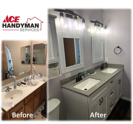 Bathroom Remodel - This bathroom was over twenty years old and needed updated. The customer opted for Onyx Collection Products which are durable, customizable, and come with a lifetime warranty. Bathroom Remodel - This bathroom was over twenty years old and needed updated. The customer opted for Onyx Collection Products which are durable, customizable, and come with a lifetime warranty.