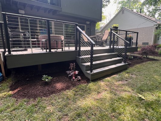 Bloomfield Hills Garden Bed Construction - The client had issues with grass not growing in areas of their back yard, and with rainfall coming off the roof and splashing mud on the side of their house.
The client requested multiple new garden beds along the side of their house to help with splashback, along their deck for beautification and visual interest, and along the property line for screening and privacy.
The work installed includes:
- 3 new landscaped beds
- Installation of mulch and stone
- Installation of new irrigation lines and sprinkler system in the newly constructed beds
- Planting of at least 1 tree, 19 shrubs, 10 flowering plants, and multiple ground cover plants
- Installation of flagstone maintenance area for generator and A/C unit
CONTACT US TODAY FOR A QUOTE ON YOUR YARD RENOVATION! Bloomfield Hills Garden Bed Construction - The client had issues with grass not growing in areas of their back yard, and with rainfall coming off the roof and splashing mud on the side of their house.
The client requested multiple new garden beds along the side of their house to help with splashback, along their deck for beautification and visual interest, and along the property line for screening and privacy.
The work installed includes:
- 3 new landscaped beds
- Installation of mulch and stone
- Installation of new irrigation lines and sprinkler system in the newly constructed beds
- Planting of at least 1 tree, 19 shrubs, 10 flowering plants, and multiple ground cover plants
- Installation of flagstone maintenance area for generator and A/C unit
CONTACT US TODAY FOR A QUOTE ON YOUR YARD RENOVATION!