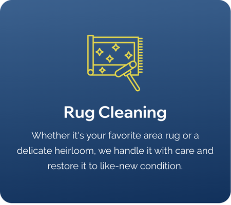 Rug Cleaning - Whether it's your favorite area rug or a delicate heirloom, we handle it with care and restore it to like-new condition. Rug Cleaning - Whether it's your favorite area rug or a delicate heirloom, we handle it with care and restore it to like-new condition.
