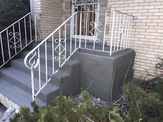 Concrete steps installed with excellent results Step installation and railing repair - This step was completely falling apart with some drilling and rapid set we managed to bring it back into shape looks completely And saves a hell of a lot of money Concrete steps installed with excellent results Step installation and railing repair - This step was completely falling apart with some drilling and rapid set we managed to bring it back into shape looks completely And saves a hell of a lot of money