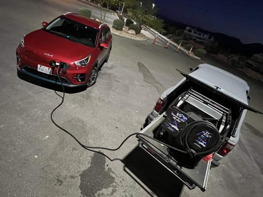 Electric Vehicle Mobile Charging
Give Us A Call 702-758-5809 - EV Mobile Charging Las Vegas
Emergency Roadside Charging
We are a mobile Lvl2 charging rate. NOT an alternative to fully charging vehicle. 
Driver will give you enough miles to get to closet Quick/Supercharger.