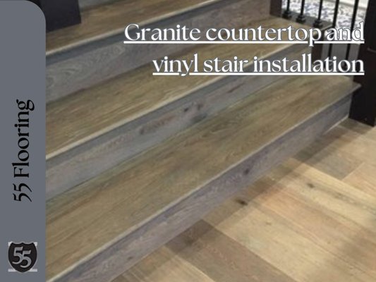 Granite countertop and vinyl stair installation, Westminster - 55 Flooring recently completed a stunning granite countertop and vinyl stair installation in Westminster, California, showcasing their exceptional craftsmanship and attention to detail. This project highlights 55 Flooring's commitment to quality and transforming spaces with elegant, durable materials. Granite countertop and vinyl stair installation, Westminster - 55 Flooring recently completed a stunning granite countertop and vinyl stair installation in Westminster, California, showcasing their exceptional craftsmanship and attention to detail. This project highlights 55 Flooring's commitment to quality and transforming spaces with elegant, durable materials.