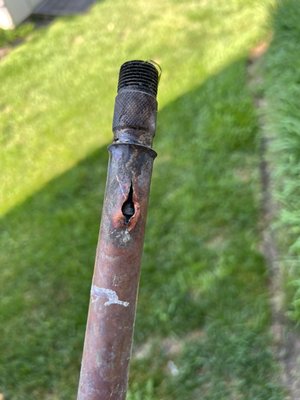 Outside spigot replacement - Costumer reported that there is a leak in the basement, after our inspection we found that the outside spigot is leaking because of a crack and it needs to be replaced Outside spigot replacement - Costumer reported that there is a leak in the basement, after our inspection we found that the outside spigot is leaking because of a crack and it needs to be replaced