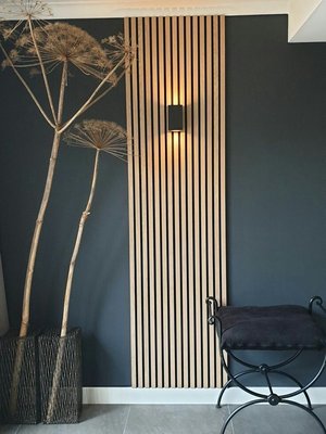 Slat wall panel - Bring modern elegance and texture to your space with a Custom Slat Wall Panel! Vertical wood slats create a striking architectural accent that instantly elevates any room, adding depth, warmth, and a sleek contemporary vibe. Perfect for living rooms, entryways, or feature walls, this design not only looks stunning but also improves acoustics and adds character to your home.