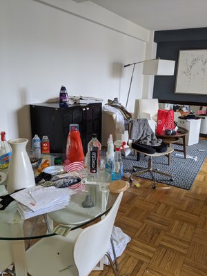 Cleaning and Organizing - This job we did it in Manhattan. After long time no cleaning or organizing, they let us to transform their space. We organized and cleaned everything, washed the dishes and put trash away. Our clients was super happy, we changed them $ 150 and they paid $ 250 and made the schedule regular (once a week) Cleaning and Organizing - This job we did it in Manhattan. After long time no cleaning or organizing, they let us to transform their space. We organized and cleaned everything, washed the dishes and put trash away. Our clients was super happy, we changed them $ 150 and they paid $ 250 and made the schedule regular (once a week)