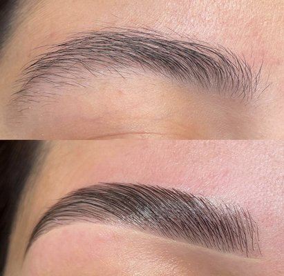 BROW’S LAMINATION + TINT - Brow’s lamination combo. Included waxing, trimming and tinting. Make your brow look fuller, darker and good in shape . Text/ call to make an appointment: 714 833 3444