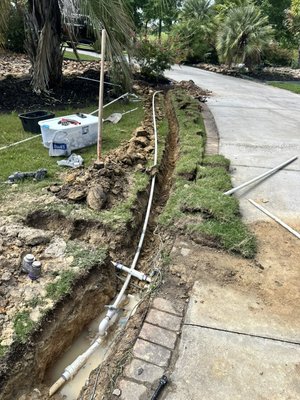 Irrigation repair - We were able to find and fix this broken irrigation system that other landscapers turned down. V&S Grading is always the go to crew!