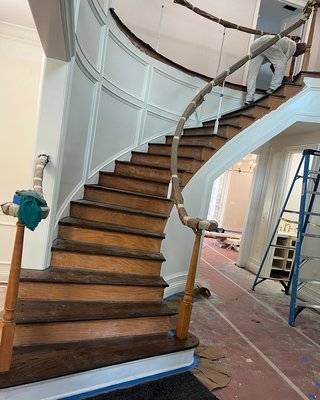 Preparing and painting stairs for a fresh new look ￼ - This remodel that we did just required some painting to give it a good new look ￼