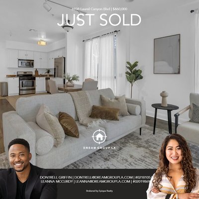 Just Sold - North Hollywood - Welcome to this beautifully updated 2-bedroom, 2-bath condo in the heart of NoHo, showcasing a bright, open layout with a cozy fireplace, high ceilings, and recessed lighting. The modern kitchen flows effortlessly into the spacious dining and living areas, creating a warm, inviting space for gatherings. The primary suite offers a large walk-in closet and an ideal home office nook, complemented by fresh paint and new flooring throughout. With in-unit laundry, central air, and two conveniently located gated parking spaces, every detail has been considered. The building provides fantastic amenities, including a rooftop deck with sweeping views of the San Fernando Valley, a fitness center, and secure entry. Situated near major highways, public transit, and the popular NOHO WEST shopping center with Trader Joe's, Nordstrom Rack, and more, this condo combines convenience and style -- perfect for embracing an easy, modern lifestyle.