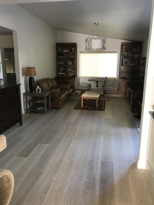 European White Oak - This floor was installed throughout the entire home and included floor prep and subflooring. The total cost was $35,000.00 European White Oak - This floor was installed throughout the entire home and included floor prep and subflooring. The total cost was $35,000.00