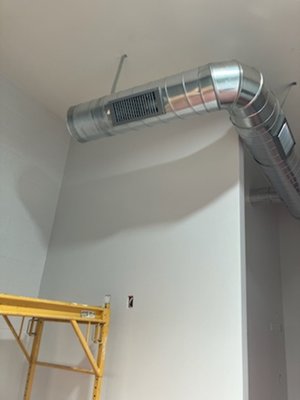 did someone say they wanted exposed ducts. I think so! - customers wanted to add an extra feel to their auto garage.  they loved the exposed ducts look.