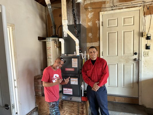 AC and Furnace Changeout - Upon arrival found system to have a seized compressor. Tried adding a hard start kit and a replacing the capacitor.  but system would not run. Checked the windings and compressor was bad. Gave customer a couple options. She decided to change the furnace and AC for a better deal and prevent any future breakdowns.