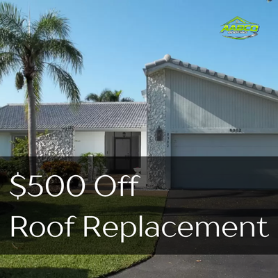 $500 Off New Roofing Replacement - Upgrade your home with a brand-new roof and save $500! AABCO Roofing offers expert roof replacement services, ensuring durability and peace of mind. Protect your investment with quality materials and skilled craftsmanship. Don't miss this limited-time offer to enhance your home's curb appeal and resilience against the elements.