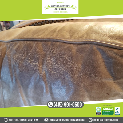 Leather Restoration Service - The conditions of the leather upholstery required oil extraction from body oils around the arm rest and head rest areas (particularly the left side head rest). Many people think see body oil buildup and assume it is dirt which can be cleaned away, but oils actually migrate into the leather which means they need to be chemically removed in order to improve the appearance- also requiring a full repainting of the entire piece.
The middle seat cushion must have had bad deterioration, and it looks like they had the cushion recovered in a new panel of leather, so that it would hold up to the restoration process. Leather Restoration Service - The conditions of the leather upholstery required oil extraction from body oils around the arm rest and head rest areas (particularly the left side head rest). Many people think see body oil buildup and assume it is dirt which can be cleaned away, but oils actually migrate into the leather which means they need to be chemically removed in order to improve the appearance- also requiring a full repainting of the entire piece.
The middle seat cushion must have had bad deterioration, and it looks like they had the cushion recovered in a new panel of leather, so that it would hold up to the restoration process.