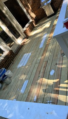 Deck Painting - 2023 - Williamsburg - This project was painted because the deck was new and the owner wanted to go it life and color. The colors that the owner picked fit and stand out with the siding colors. Making it look beautifully clean. Deck Painting - 2023 - Williamsburg - This project was painted because the deck was new and the owner wanted to go it life and color. The colors that the owner picked fit and stand out with the siding colors. Making it look beautifully clean.