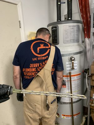 100 gal water heater - We install new parts on a 100 gal water heater new element and motor 100 gal water heater - We install new parts on a 100 gal water heater new element and motor