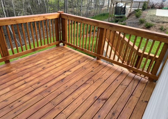 Custom Deck Remodel, - We completed a full deck renovation for a residential client in Duluth, including the replacement of decking boards, railing system, and support framing. The new pressure-treated wood deck was designed to complement the home’s elevation and backyard layout, adding both functionality and curb appeal.
To finish it off, we applied a rich, weather-resistant stain to protect the wood and bring out its natural grain. The result is a warm, polished outdoor living space that’s built to last and easy to maintain. Perfect for relaxing, entertaining, or just enjoying the view. Custom Deck Remodel, - We completed a full deck renovation for a residential client in Duluth, including the replacement of decking boards, railing system, and support framing. The new pressure-treated wood deck was designed to complement the home’s elevation and backyard layout, adding both functionality and curb appeal.
To finish it off, we applied a rich, weather-resistant stain to protect the wood and bring out its natural grain. The result is a warm, polished outdoor living space that’s built to last and easy to maintain. Perfect for relaxing, entertaining, or just enjoying the view.