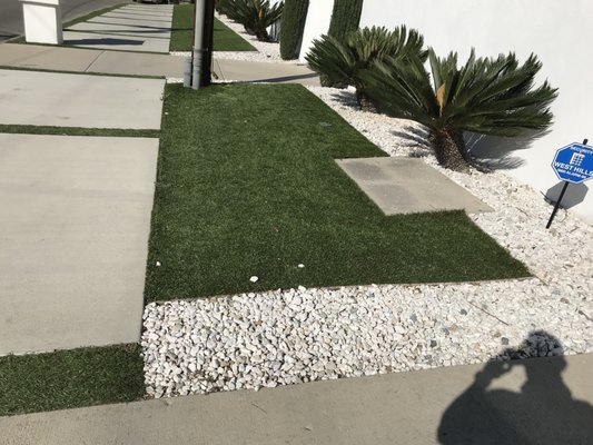 Front Lawn Landscaping Improvement 2020 - This project was completed on the outside front yard of the home, which is currently for sale. The intent of this project was present a more welcoming presence to home.