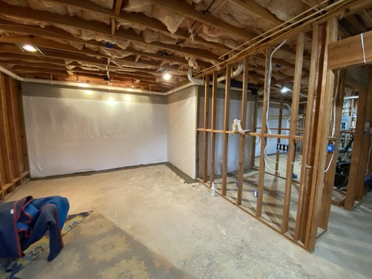 Basement Waterproofing - Another completed basement waterproofing project in Atlanta. With a full basement waterproofing system, our customer can finish their basement without the worry of flooding/moisture. Basement Waterproofing - Another completed basement waterproofing project in Atlanta. With a full basement waterproofing system, our customer can finish their basement without the worry of flooding/moisture.