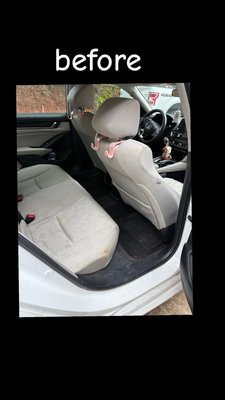 Detail Job - After this deep stain removal. The seats were looking nice again! We take pride in your rides Detail Job - After this deep stain removal. The seats were looking nice again! We take pride in your rides
