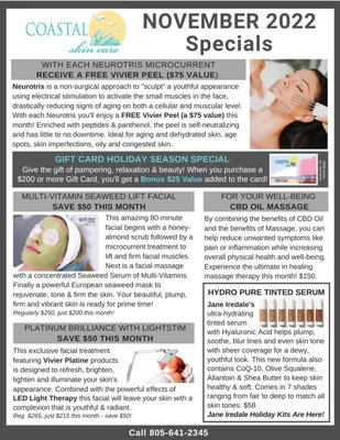 November Specials - Check out our November Specials and call today for your appointment! November Specials - Check out our November Specials and call today for your appointment!
