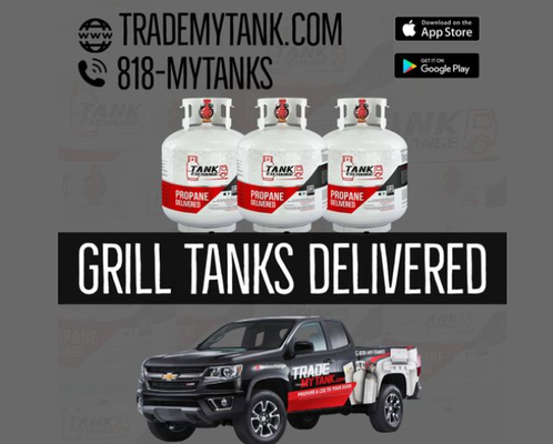 Grill Tanks - We Deliver to Your Doorstep! - Don't waste time traveling to exchange or refill your propane tanks. Tank Exchange Inc. delivers  tanks directly to your doorstep!