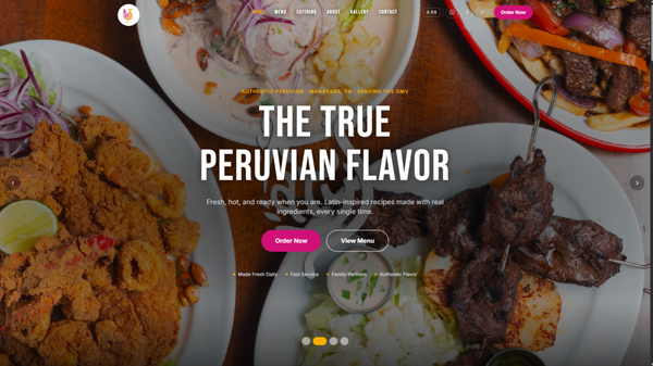 Taty's Chicken - Built a website for Taty's Chicken, an authentic Peruvian restaurant in Manassas, VA. Includes full menu, catering page, DoorDash integration, gallery, and contact form. Mobile optimized and set up for local search visibility across the DMV. Taty's Chicken - Built a website for Taty's Chicken, an authentic Peruvian restaurant in Manassas, VA. Includes full menu, catering page, DoorDash integration, gallery, and contact form. Mobile optimized and set up for local search visibility across the DMV.
