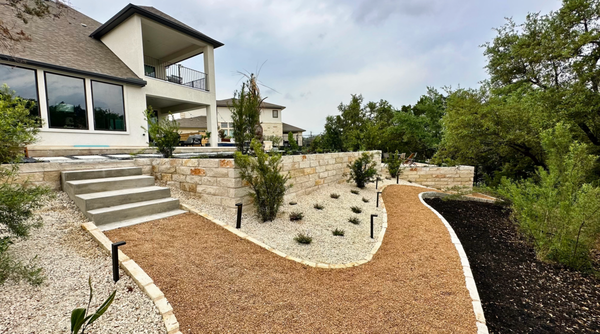 Westlake Project - We turned a sloped, unusable back yard into a multi-terraced recreation area. These clients can enjoy a poolside lounge area, and step down into planting spaces, fire pit areas and pathways that weave throughout the large trees. Our design team took an area that seemed to lack potential, and created an environment that made this space the focal point for entertainment and relaxation. Westlake Project - We turned a sloped, unusable back yard into a multi-terraced recreation area. These clients can enjoy a poolside lounge area, and step down into planting spaces, fire pit areas and pathways that weave throughout the large trees. Our design team took an area that seemed to lack potential, and created an environment that made this space the focal point for entertainment and relaxation.