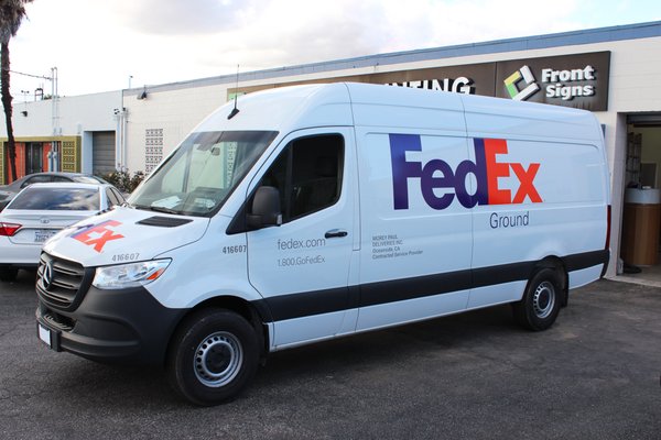 FedEx - Custom car wraps for FedEx - Car wraps are an excellent way to help our clients use the available surface of their business vehicles for promoting their products and services. To customize FedEx business vehicles, Front Signs provided full car wraps. These designs are made up of clings, vinyl decals and top quality, reusable and repositionable magnets. FedEx - Custom car wraps for FedEx - Car wraps are an excellent way to help our clients use the available surface of their business vehicles for promoting their products and services. To customize FedEx business vehicles, Front Signs provided full car wraps. These designs are made up of clings, vinyl decals and top quality, reusable and repositionable magnets.