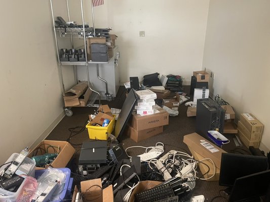 Office clean out in Vienna Virginia - This security company needed to move to a different location and realized they have way to much junk they didn’t need. We got the call and showed up the next day to clear out everything.