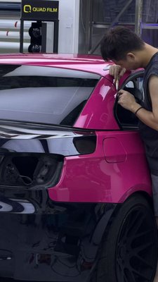 BMW M3 Color PPF 💜 Berry Magenta - For a high-performance sports sedan like BMW M3, PPF is the best choice to protect the paint from scratches,mild chips and swirl marks — and if you're looking for a color change, Color PPF is exactly what you need. This Berry Magenta color is one the customer has been looking forward to for a long time. We're able to bring any custom design or color to life! If you have a dream design in mind, come by our shop and make it come true!